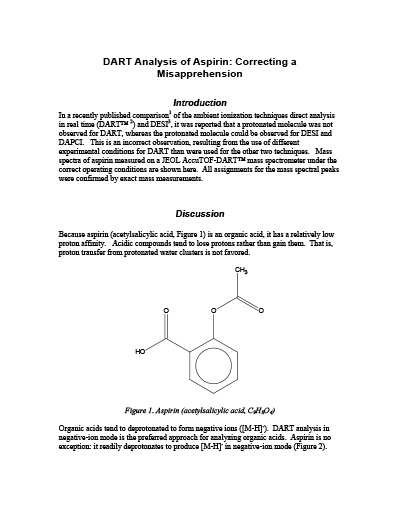 DART Analysis of Aspirin